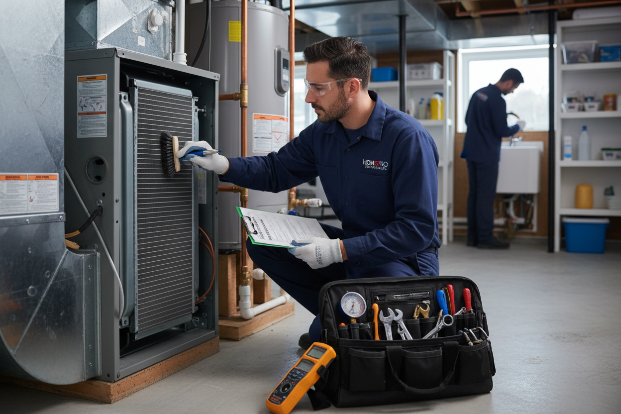 Preventive Maintenance (HVAC & Plumbing)


Description:
Routine preventive maintenance service for residential HVAC and plumbing systems to reduce the risk of breakdowns and extend system lifespan.

Service type: Scheduled maintenance visit
Location: Residential property